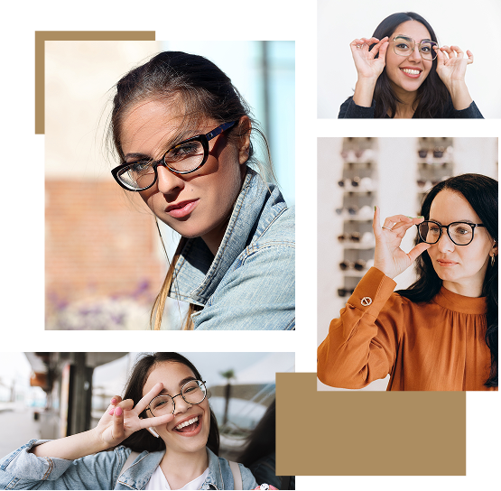 Person wearing vintage glasses